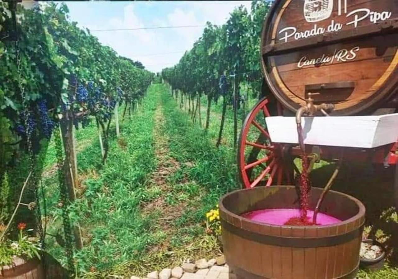 Chale Tematico Em Pipa De Vinho - Parada Da Pipa Chales Canela Eksteriør bilde